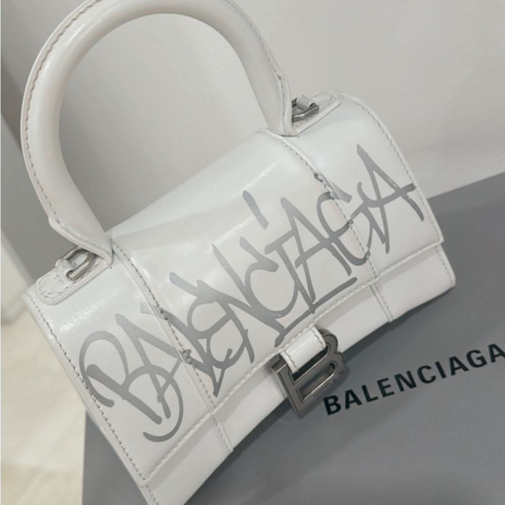 Balenciaga XS Hourglass Graffiti Top Handle Bag - Picture 7 of 8